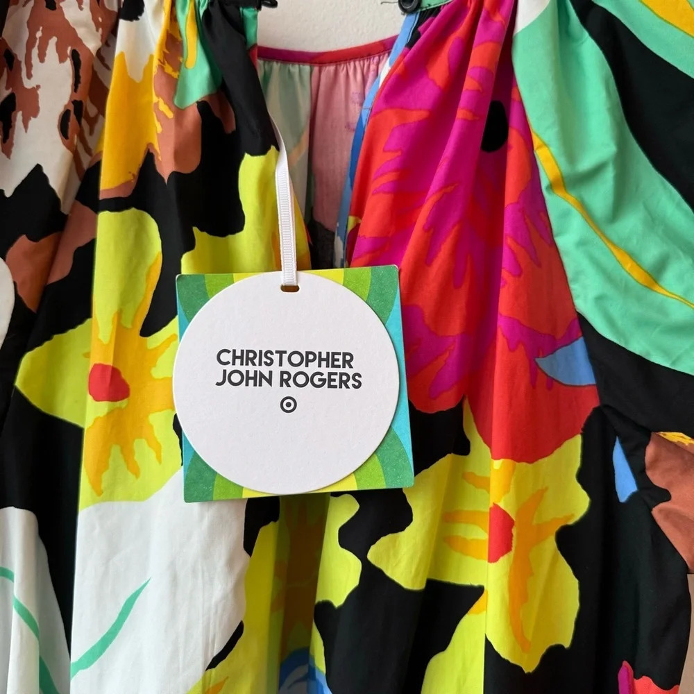 Christopher John Rogers Floral High Low Dress - Picture 3 of 4